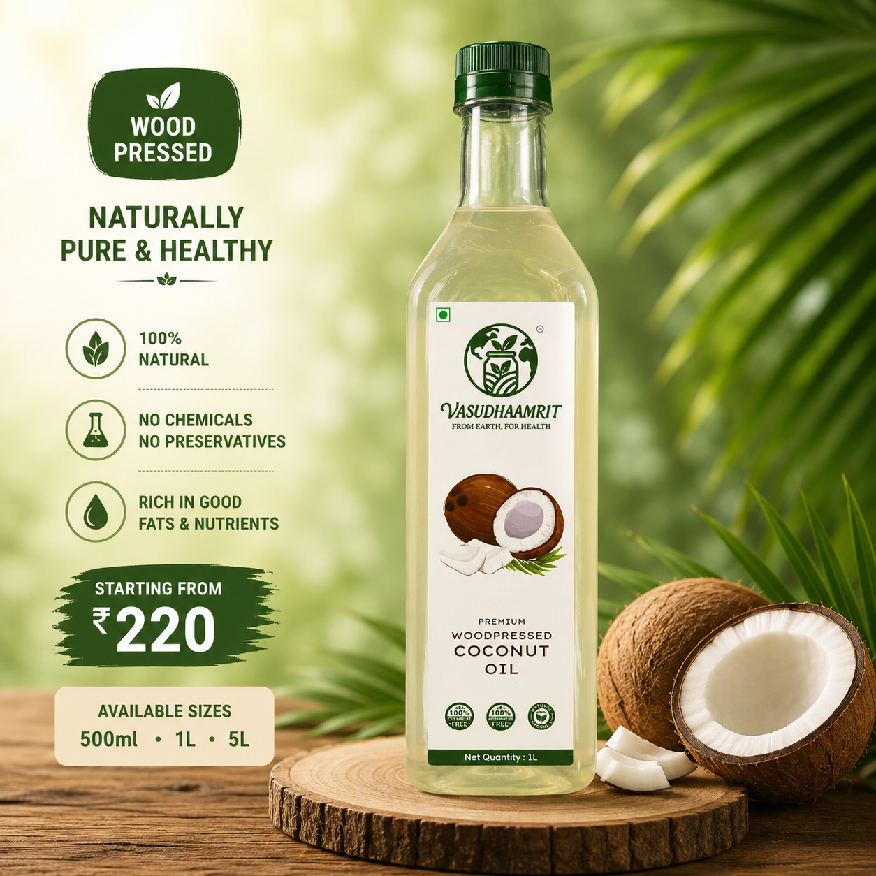 Wood Pressed Coconut Oil