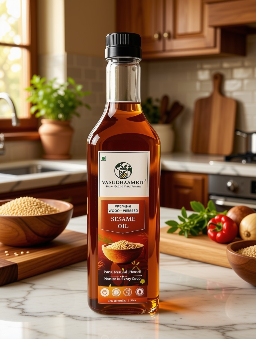 Wood Pressed White Sesame Oil